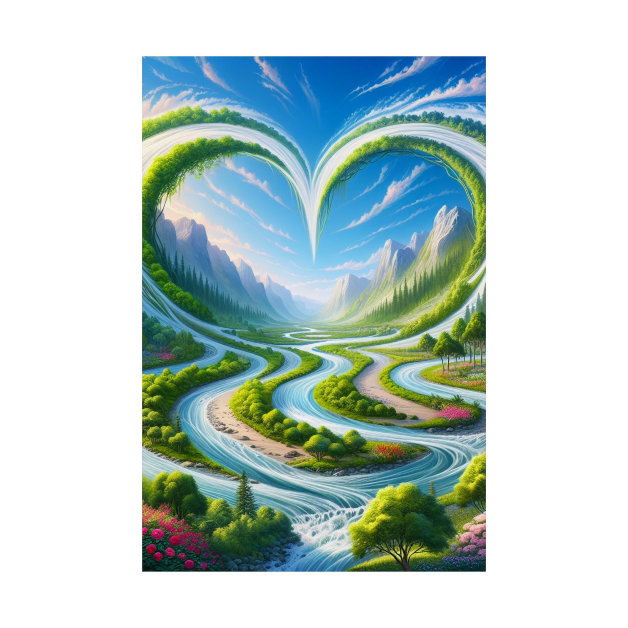 Vertical Poster - River Heart Design