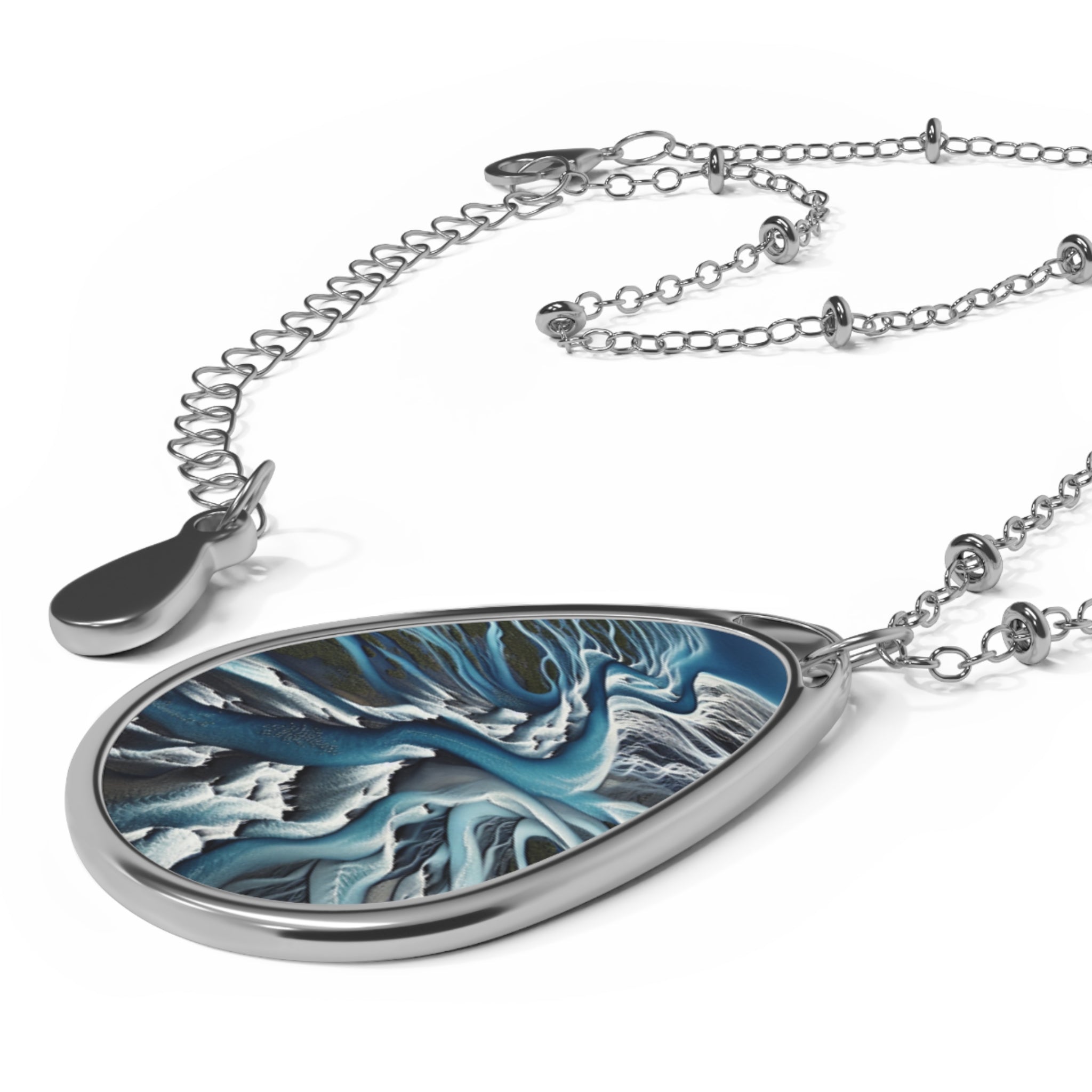 Rivers Converge Oval Necklace