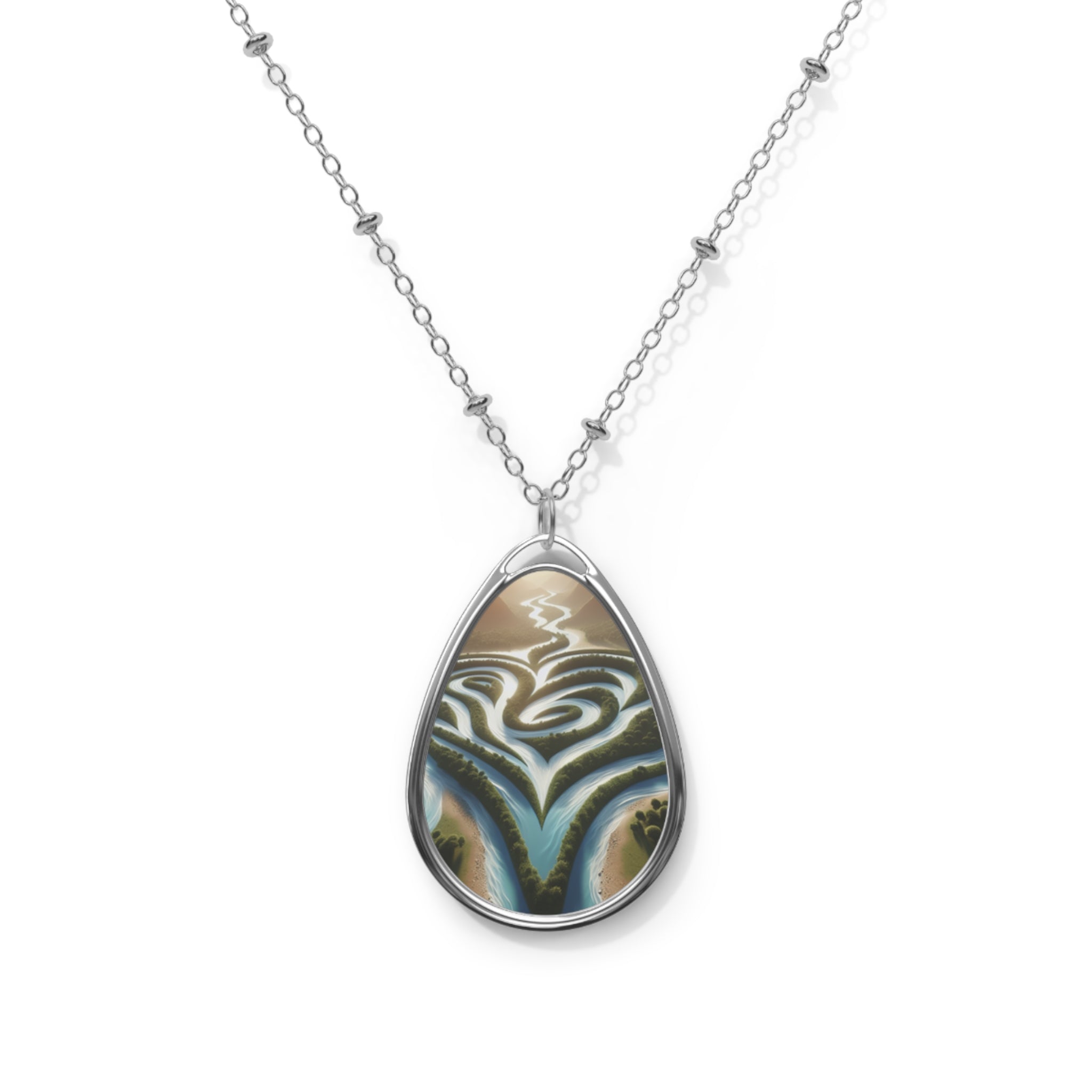 Heart River Oval Necklace