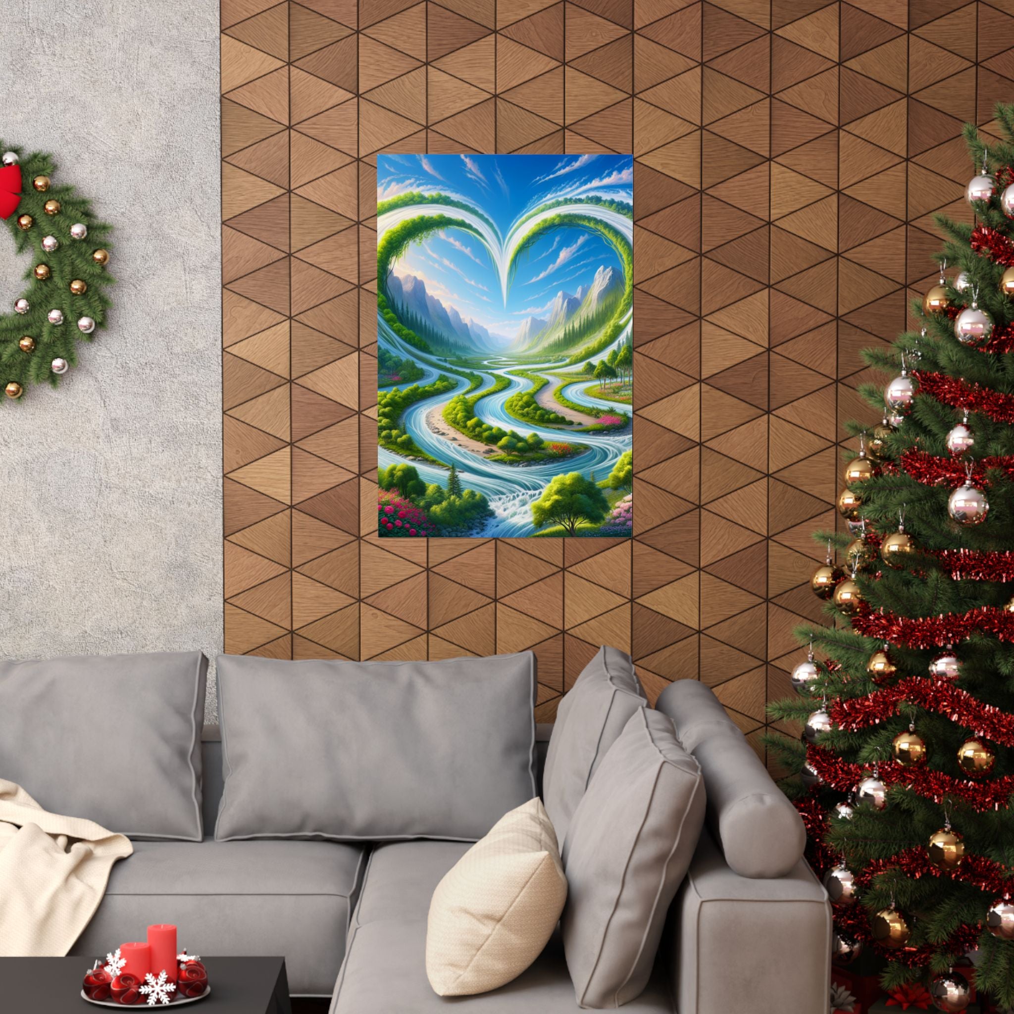 Vertical Poster - River Heart Design