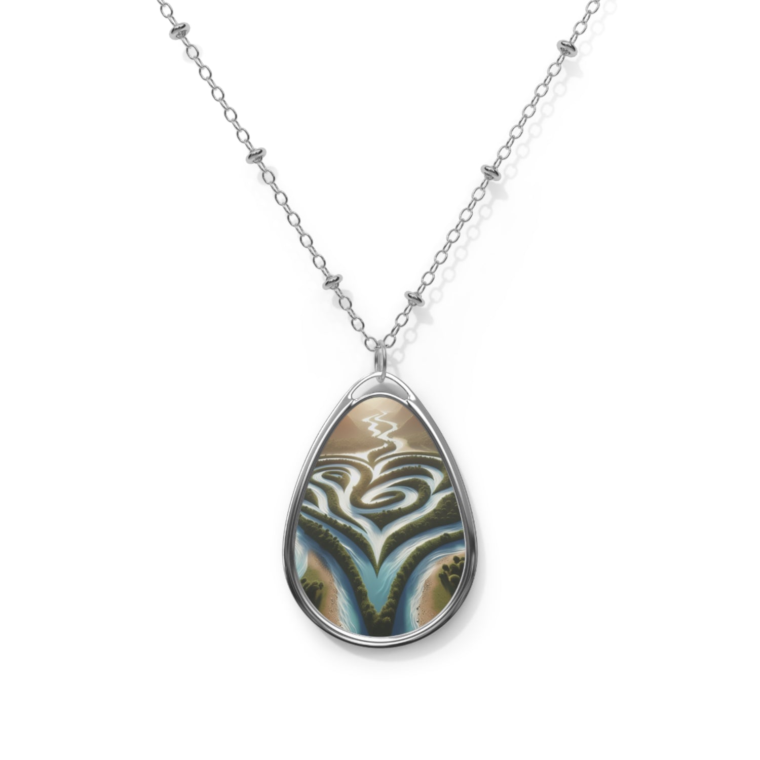 Heart River Oval Necklace
